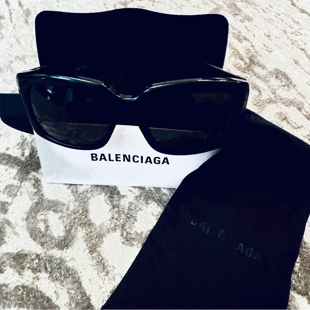 Balenciaga Black Modern Sunglasses